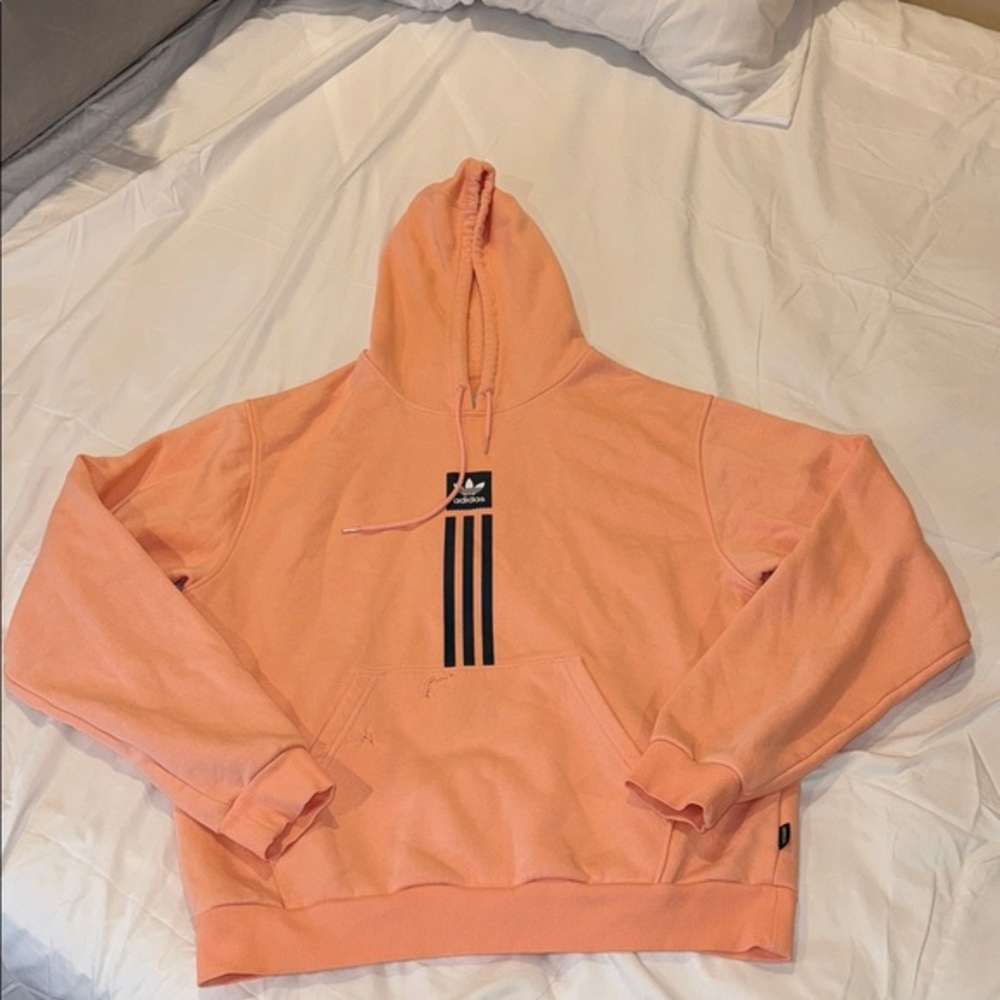 Adidas Coral Hoodie with Black Accents